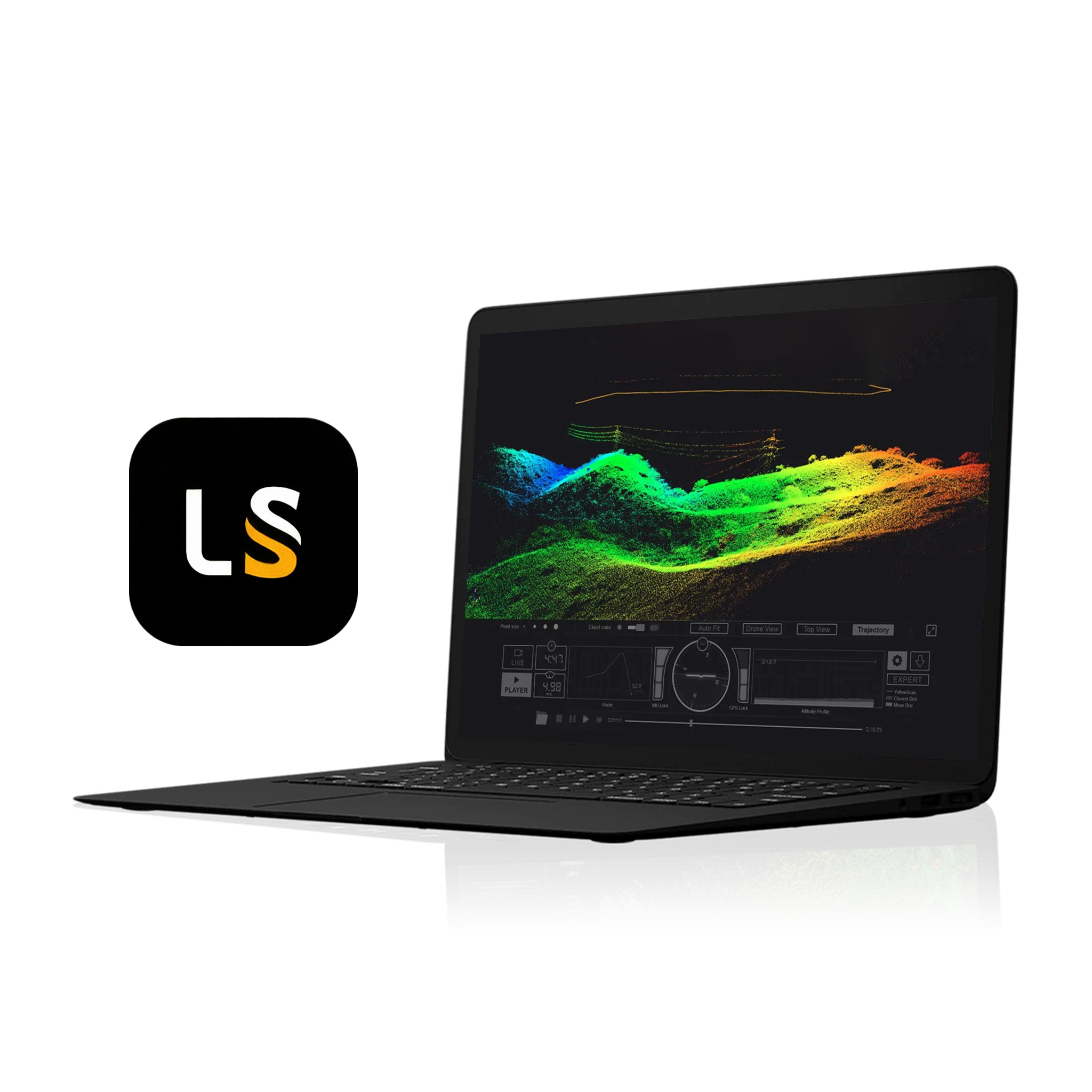 YellowScan <b>LiveStation</b> visualization software for Fly & Drive